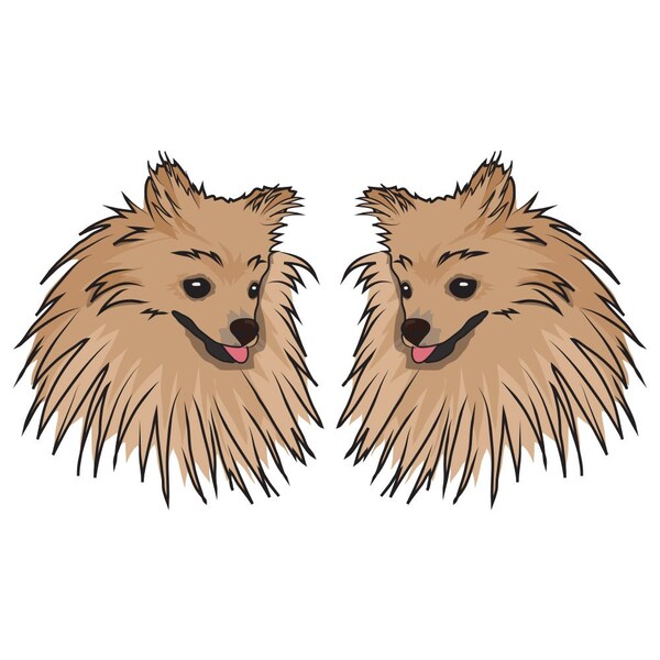 Pomeranian Dog Decal, Dog Lover Decor Vinyl Sticker